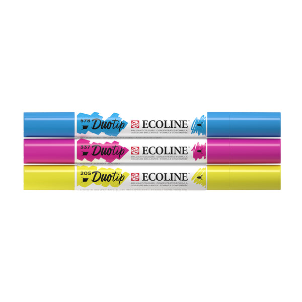 Ecoline Duotip Primärfarben-Set | 3 Farben