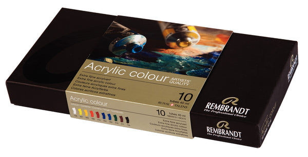 Rembrandt Couleurs acrylique set de base | 10 x 40 ml