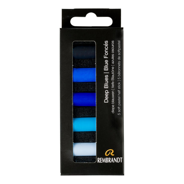 Rembrandt Soft pastel set Diepe Blauwen | 5 halve pastels