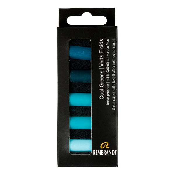 Rembrandt Soft pastel set Koele Groenen | 5 halve pastels