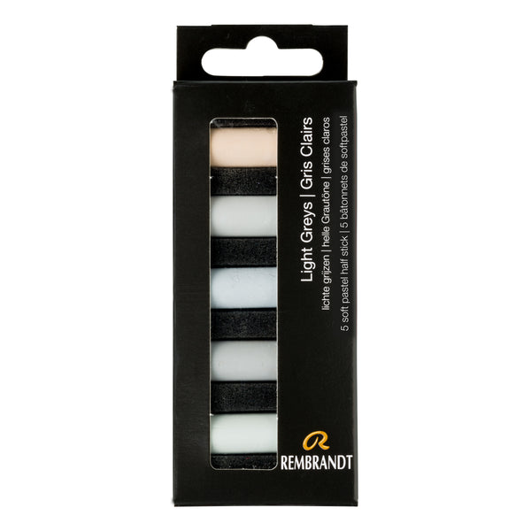 Rembrandt Set pastels tendres Gris Clairs | 5 demi-pastels