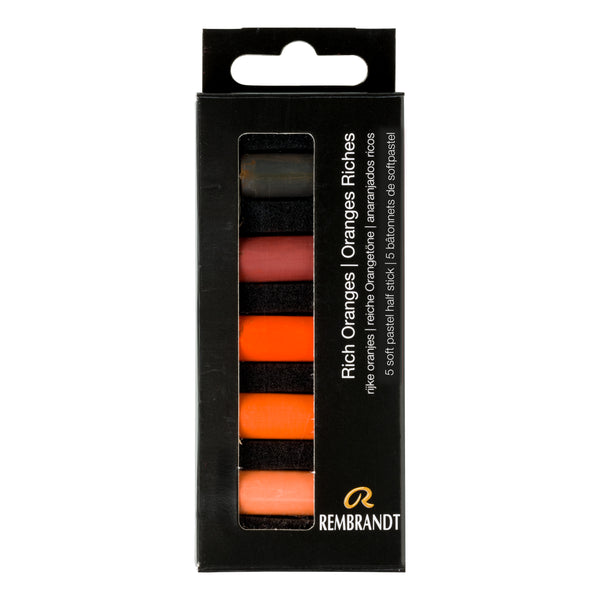 Rembrandt Set pastels tendres Oranges Riches | 5 demi-pastels