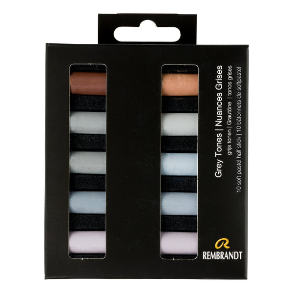 Rembrandt Soft pastel set Grijstinten | 10 halve pastels