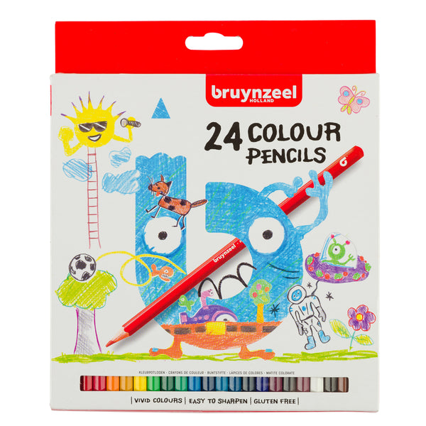 Bruynzeel Kids crayons de couleur, par 24