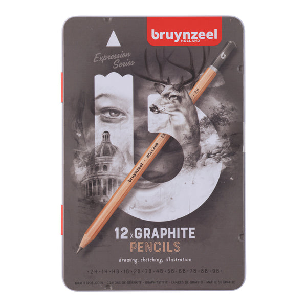 Bruynzeel Expression crayons graphite boîte en métal