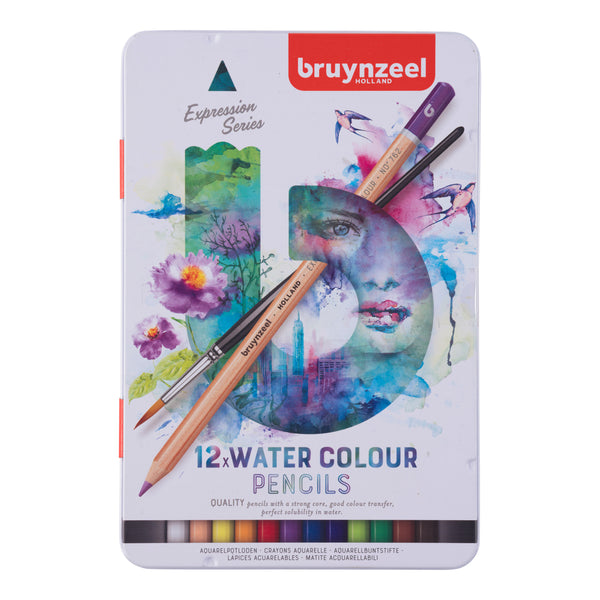 Bruynzeel Expression aquarelpotloden blikken doos