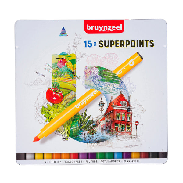 Bruynzeel Super point felt tip set