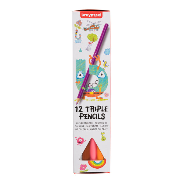 Bruynzeel Set de crayons de couleur Triple