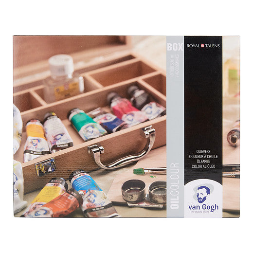 Van Gogh Oil colour wooden box Basic | 10 x 40 ml + accessories