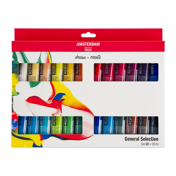 Amsterdam Standard Series set d’acryliques sélection générale | 24 x 20 ml