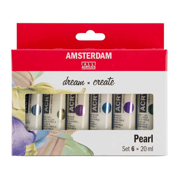 Amsterdam Standard Series Acrylfarben Perlfarben Set | 6 x 20 ml