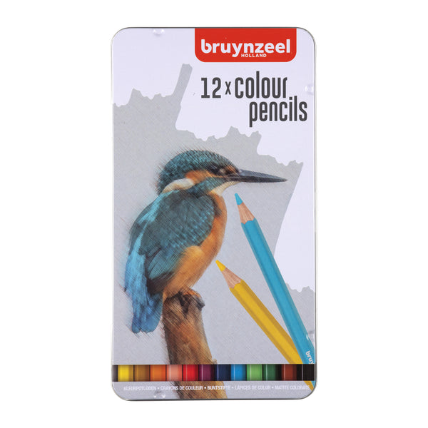 Bruynzeel 12 Crayons de couleur en boîte - Martin-pêcheur