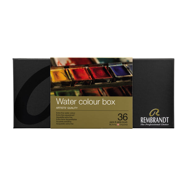 Rembrandt Aquarelle set métal | 36 godets + pinceau