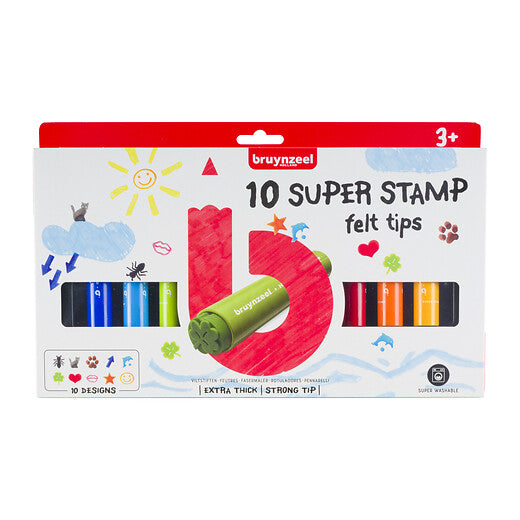 Bruynzeel Kids Super Feutres Tampons Par 10