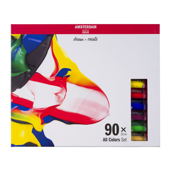 Amsterdam Standard Series set d’acryliques toutes couleurs | 90 x 20 ml