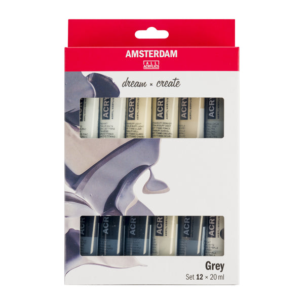 Amsterdam Standard Series set d’acryliques grises | 12 x 20 ml