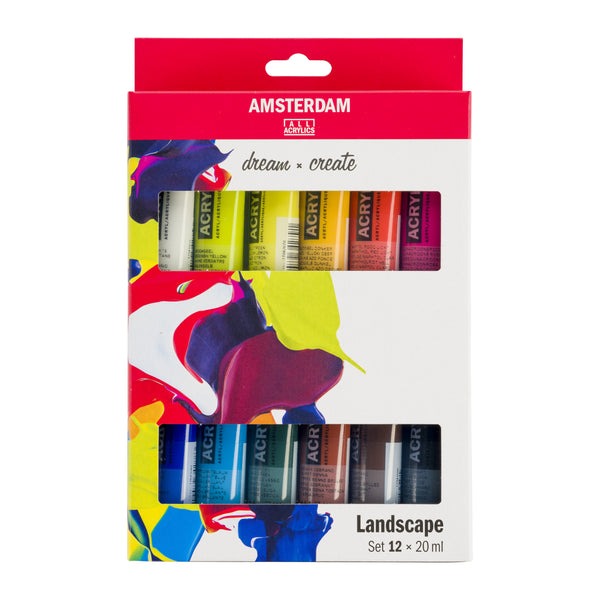 Amsterdam Standard Series Acrylfarben Landschaftsfarben Set | 12 x 20 ml