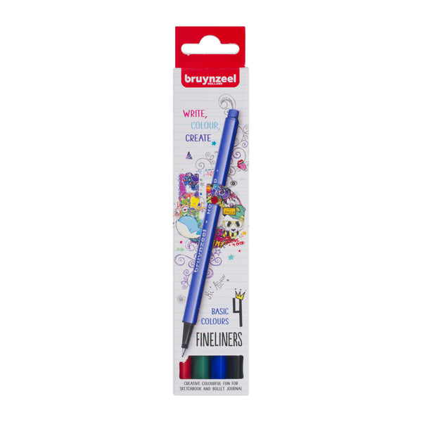 Bruynzeel Fineliner Set 4 Farben