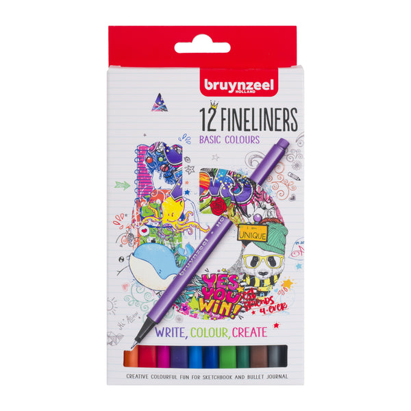 Bruynzeel Fineliner Set 12 Farben