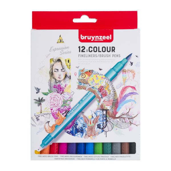 Bruynzeel Creatives puntafina / puntapincel 12 colores