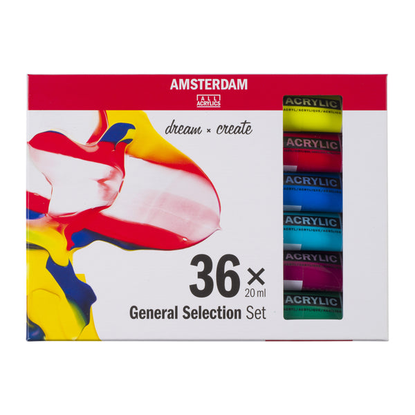 Amsterdam Standard Series Acrylfarben Allgemeine Auswahl Set | 36 x 20 ml