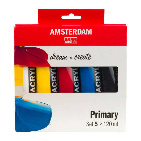 Amsterdam Standard Series acrylic paint primary set | 5 x 120 ml