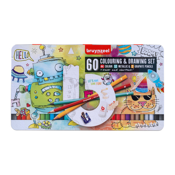 Bruynzeel Colour pencil tin | 60 colours