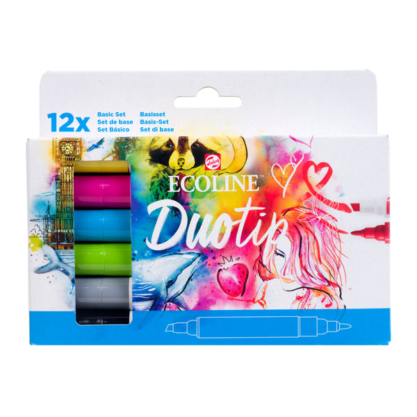 Ecoline Duotip set de Base | 12 couleurs