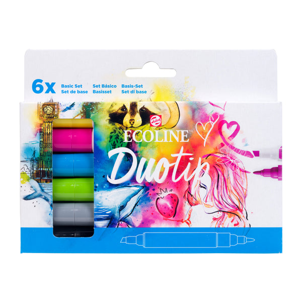 Ecoline Duotip set de Base | 6 couleurs