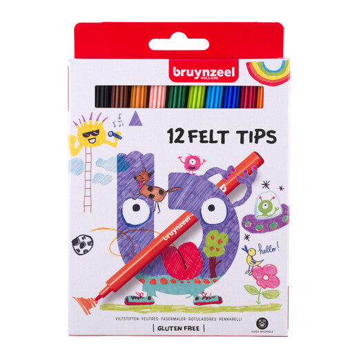 Bruynzeel Felt tip set | 12 colours