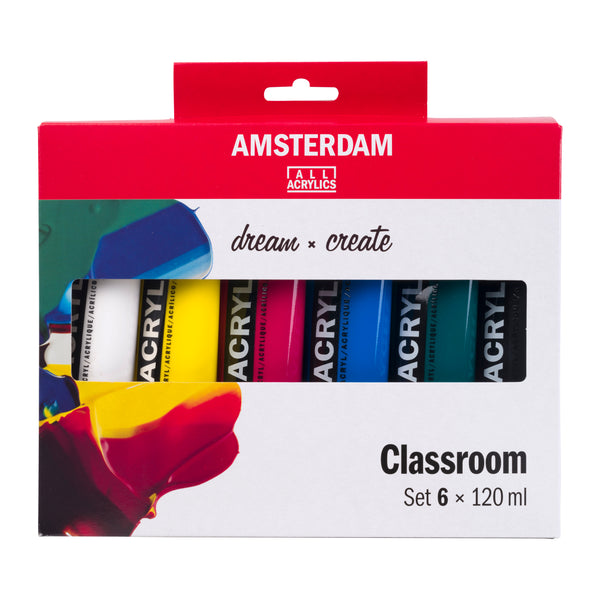 Amsterdam Standard Series set d'acrylique salle de classe | 6 x 120 ml