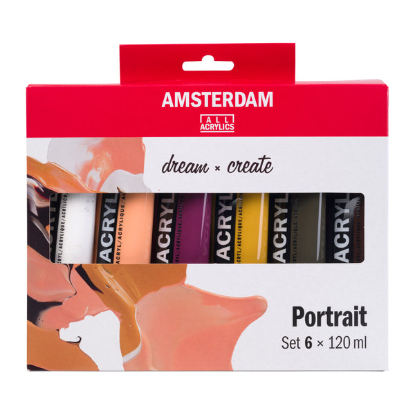 Amsterdam Standard Series Acrylfarbe Porträtfarben Set | 6 x 120 ml