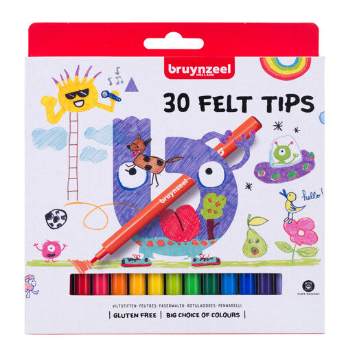 Bruynzeel Felt tip set | 30 colours