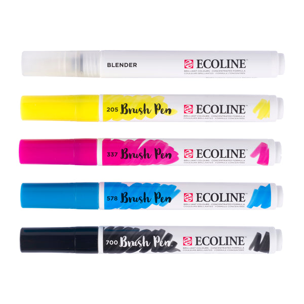 Ecoline Brush Pen set Primary | 5 colours