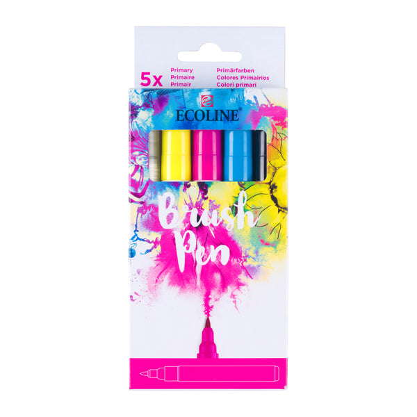 Ecoline Brush Pen set Primary | 5 colours