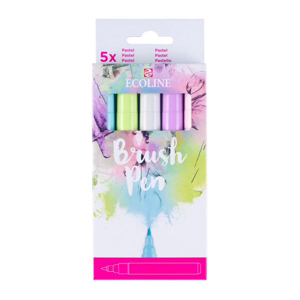 Ecoline Brush Pen set Pastel | 5 colours