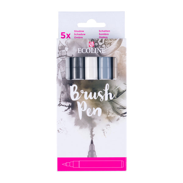 Ecoline Brush Pen set Schaduw| 5 colours