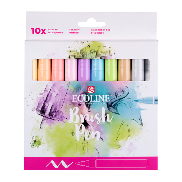 Ecoline Brush Pen set Pastel | 10 colours