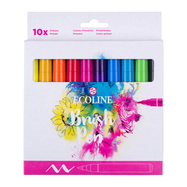 Ecoline Brush Pen set Primary | 10 colours