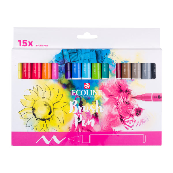 Ecoline Brush Pen Set | 15 Farben