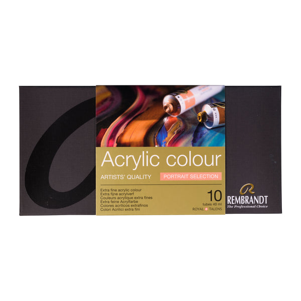 Rembrandt Couleurs acrylique set sélection pour portraits | 10 x 40 ml