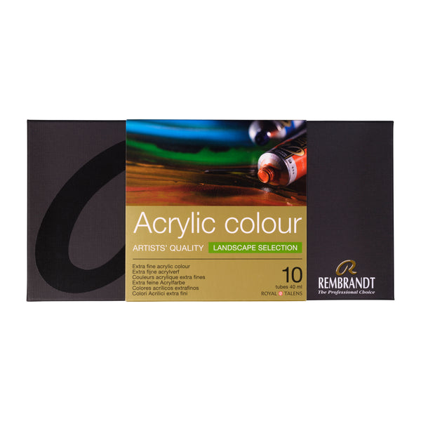 Rembrandt Couleurs acrylique set sélection pour paysages | 10 x 40 ml