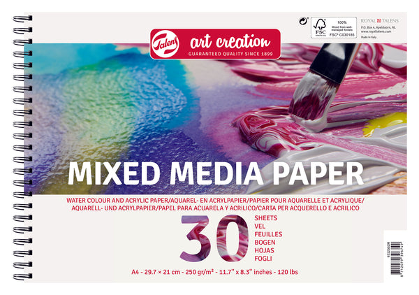 Talens Art Creation Mixed Media Papel A4 250 g 30 Hojas 