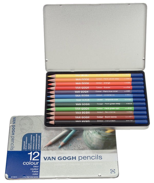 Van Gogh Set de crayons de couleur débutant, avec 12 couleurs