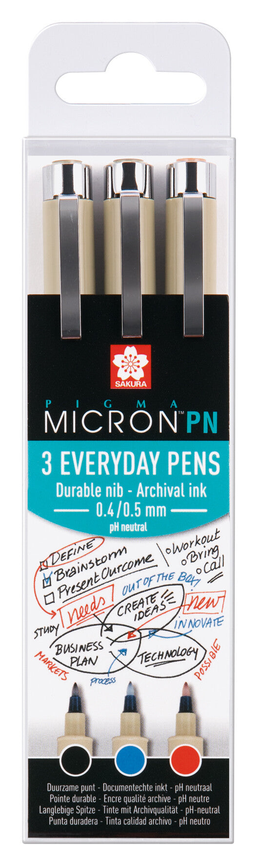 Sakura Pigma Micron PN office set | 3 colours