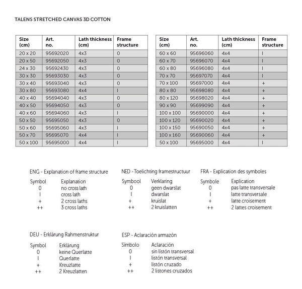 Talens Bespannter Keilrahmen Baumwolle 3D