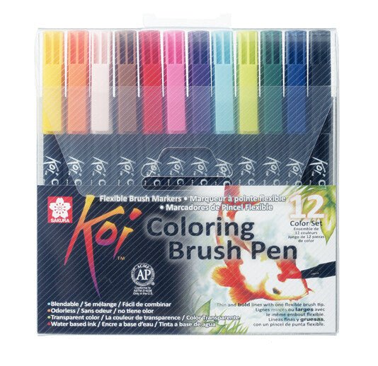 Sakura Koi Coloring Brush Pen set | 12 kleuren