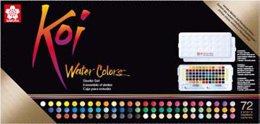 Sakura Koi Water Colors Studio Set | 72 halve napjes