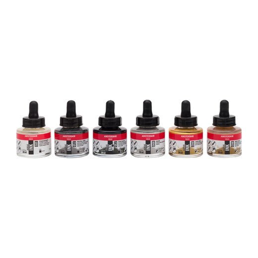 Amsterdam Acrylic ink lettering set | 6 x 30 ml