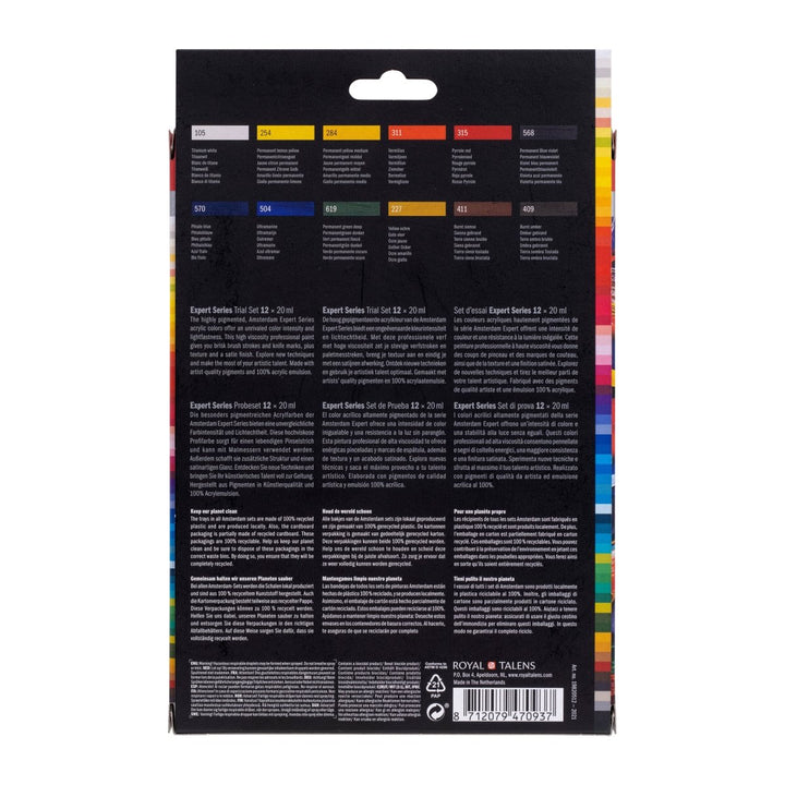 Amsterdam Expert Series acrylic paint trial set | 12 x 20 ml